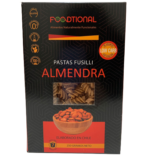 Pasta Fusilli Low Carb de Almendras Foodtional 250gr