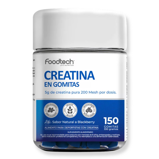 Creatina en Gomitas 150 Gummies Foodtech