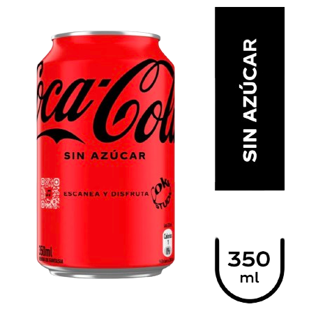Coca Cola Sin Azúcar en latita 350 ml