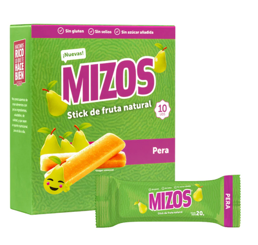 Stick Frutal de Pera Mizos 20 gr.- 10 Un.