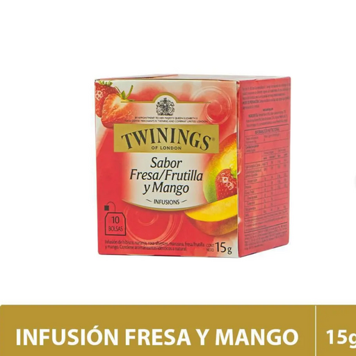 Té Sabor Fresa, Frutilla y Mango de Twinings of London 10 bol