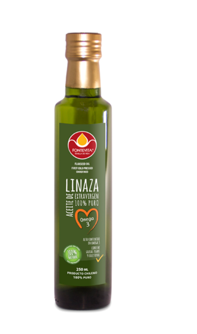 Aceite de Linaza Marca Fontevita 250 ml— Comprar Pachamama Temuco