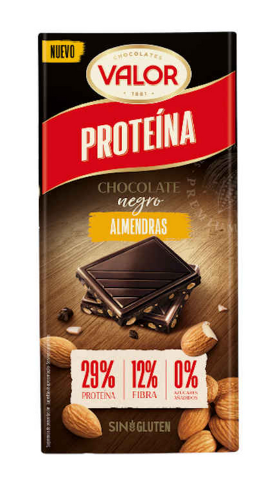 Chocolate Negro con Almendras PROTEINA – Valor 90 gr