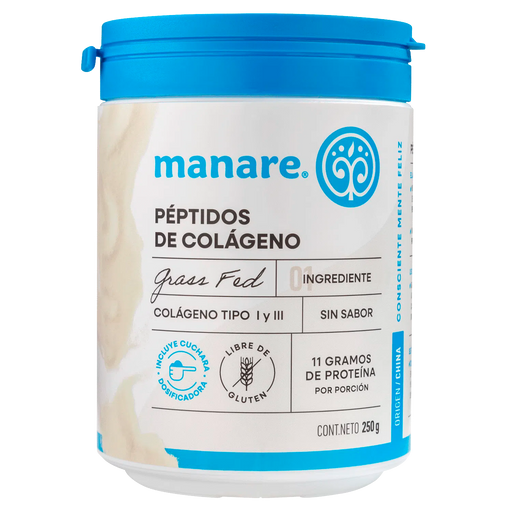 Péptidos de Colágeno sin Sabor y con Proteínas de Manare 250 gr