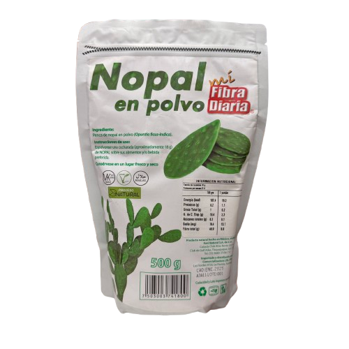 Nopal Puro En Polvo Mí Fibra Diaria Vegano