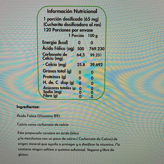 Ácido Fólico en Polvo