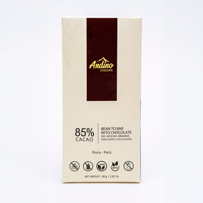 Chocolate Andino 85% Cacao Keto