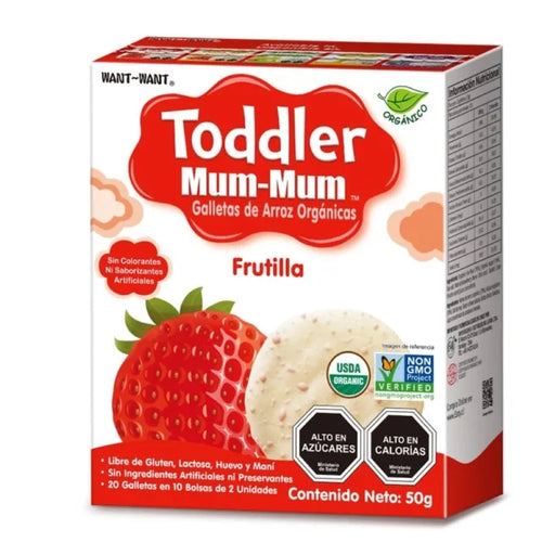Baby Mum Mum Galletas de Arroz Sabor Frutilla