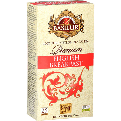 Té 100% Negro Ceylán Premium English Breakfast de Basilur 25 bol