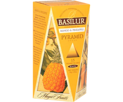 Té Negro Ceylán Mango & Maracuyá Pyramid de Basilur 15 piram