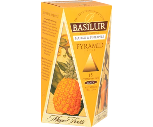 Té Negro Ceylán Mango & Maracuyá Pyramid de Basilur 15 piram