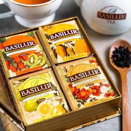 Té Mix Frutas de Basilur Caja Libro Metálico 32 bol