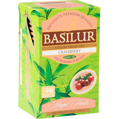 Te Verde Ceylán con Cranberry de Basilur 25 bol