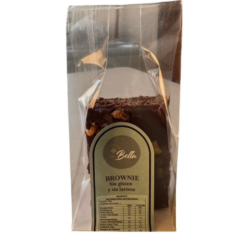 Brownie Nuez Vegano Sin Gluten y Sin Lactosa de Pastelería Bella