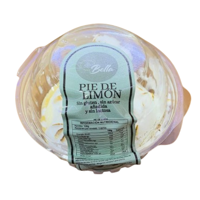 Pie de Limón Sin Gluten y Sin Lactosa de Pastelería Bella 120 gr