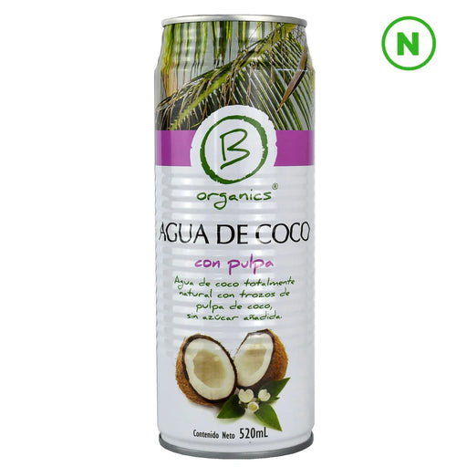 Agua de Coco con Pulpa Orgánica B Organics 520 ml
