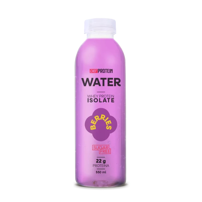 Agua Whey Protein Isolate de Berries Chef Protein 550 ml