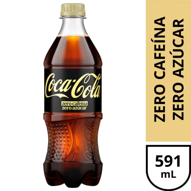 Coca Cola Zero Cafeína y Sin Azúcar 591 cc