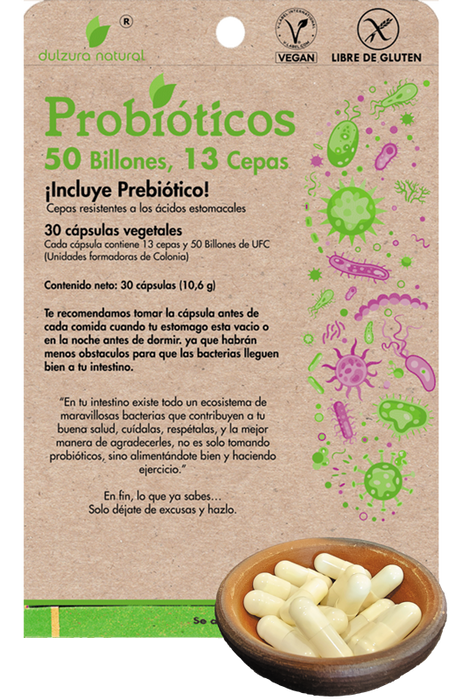 Probióticos 50PBIO 50 billones y 13 cepas Dulzura Natural