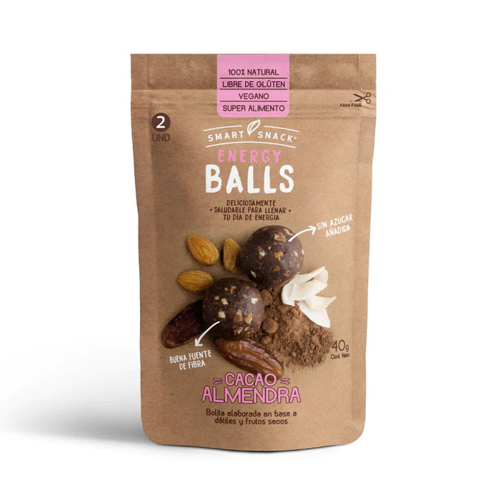 Snack Saludable Energy Balls Cacao - Almendra 40gr