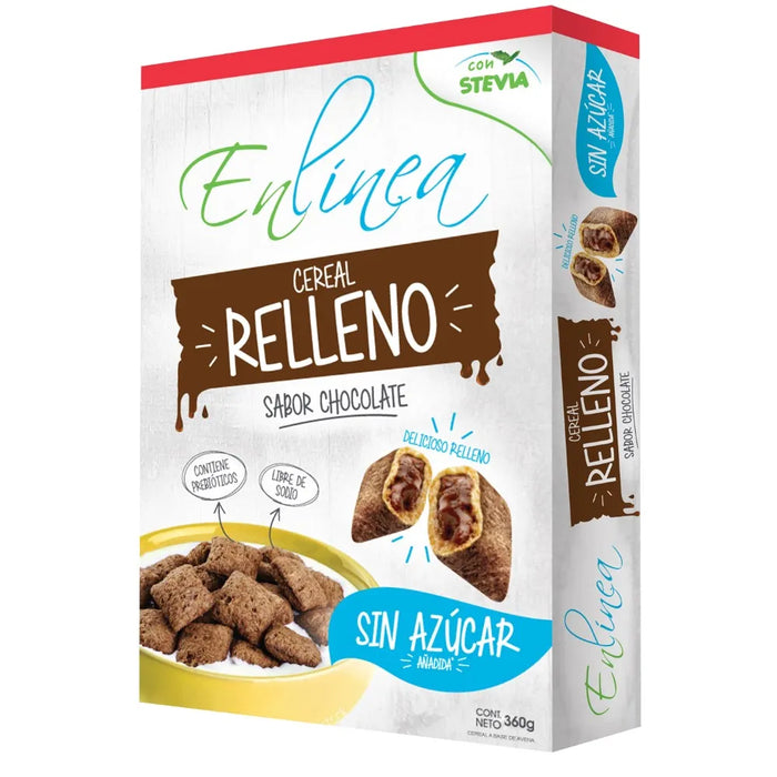 Cereal Relleno Sabor Chocolate Sin Azúcar En Linea 360 gr
