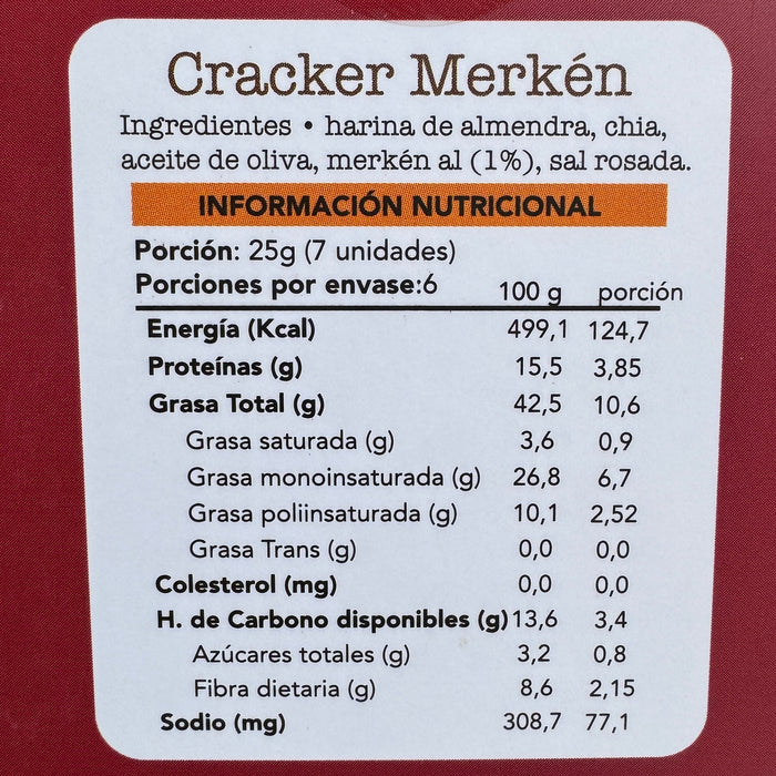 Crackers Salados sabor Merkén Keto Fain 150 gr