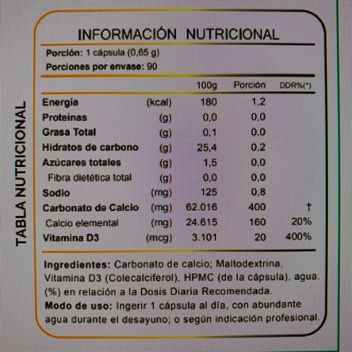 Vitamina D3 800 UI de Laboratorio FNL 90 cap.