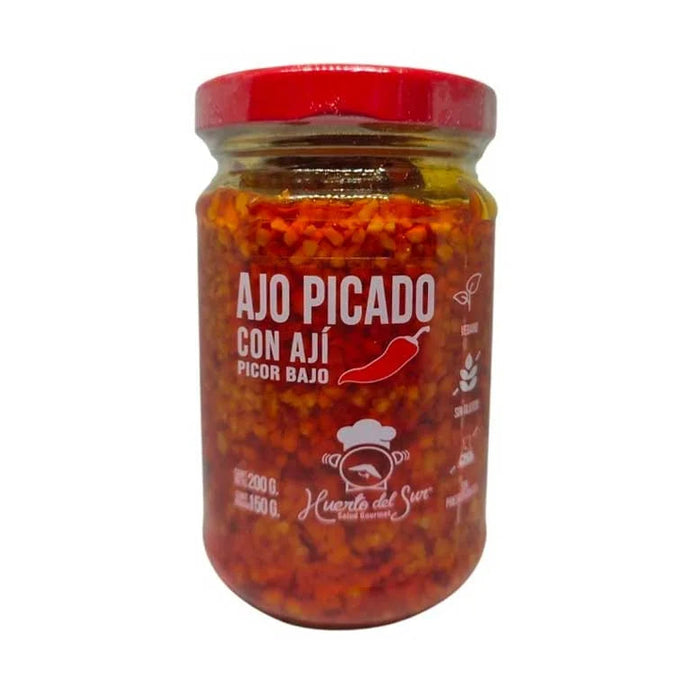Ajo Picado con Ají listo para usar Huerto del Sur 200 gr