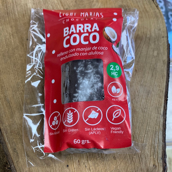Barra con Manjar de Coco sin Lácteos, Keto y Vegana de Light Marias