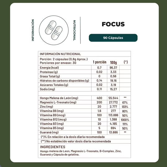 Focus de Karün Life 60 cápsulas