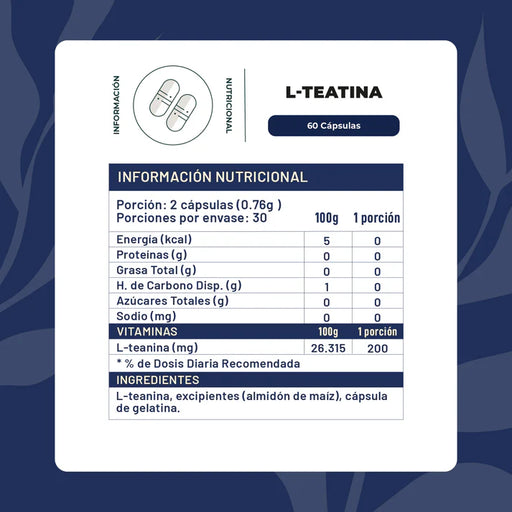 L-Teanina en cápsulas de Karün Life 60 cap