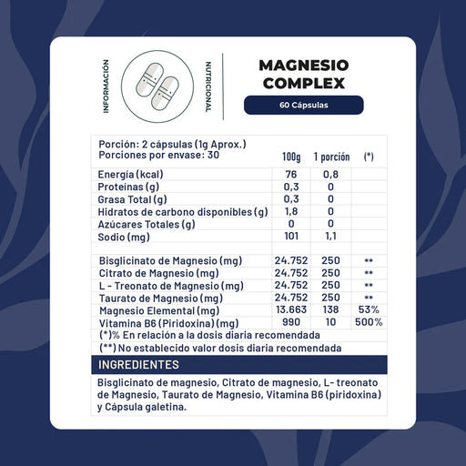 Magnesio Complex en cápsulas de Karün Life 60 cap