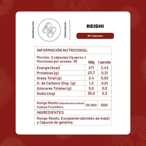 Reishi en cápsulas de Karün Life 60 cap