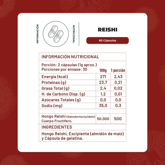 Reishi en cápsulas de Karün Life 60 cap