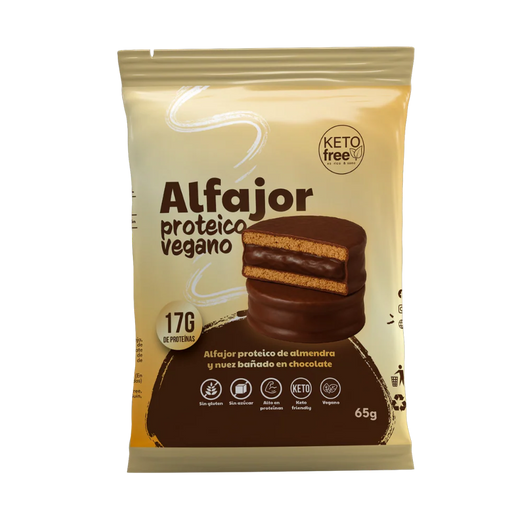 Alfajor Keto Proteico Vegano de Keto Free 65 gr