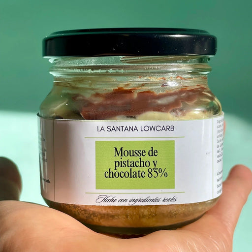 Mousse de Pistacho y Chocolate 85% Cacao Keto de La Santana