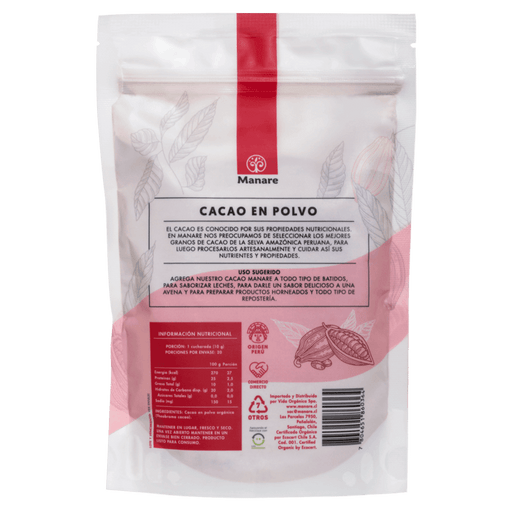 Cacao en Polvo Orgánico Manare 200gr