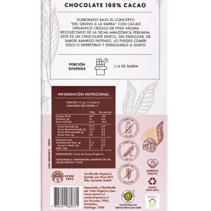 Chocolate 100% Cacao Manare