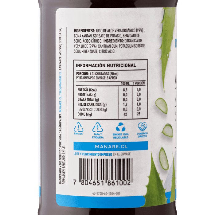 Gel de Aloe Vera de Manare 473 ml