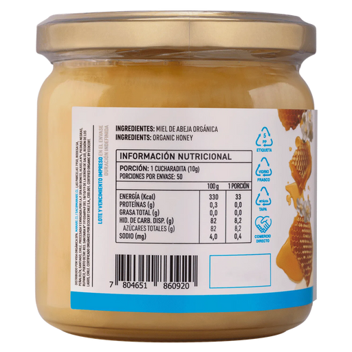 Miel de Ulmo Orgánica de Manare 500 gr