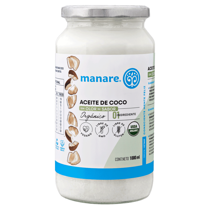 Aceite de Coco Sin Olor y Sin Sabor de Manare 1000 ml