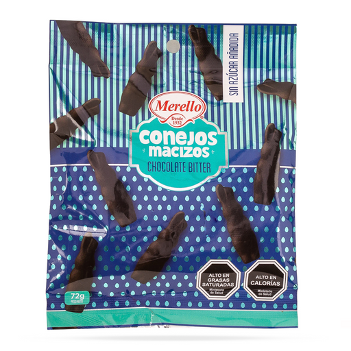 Conejitos de Chocolate para Pascua Sin Azúcar Merello 72 gr