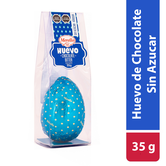 Huevo de Chocolate para Pascua Sin Azúcar Merello 35 gr