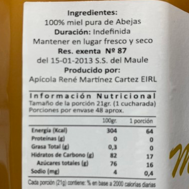 Miel Multifloral de Abeja Negra 1 kg