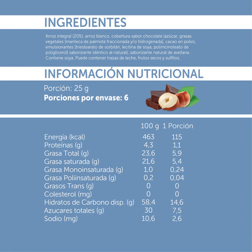 Mizos sabor Chocolate Avellanas 150 gr