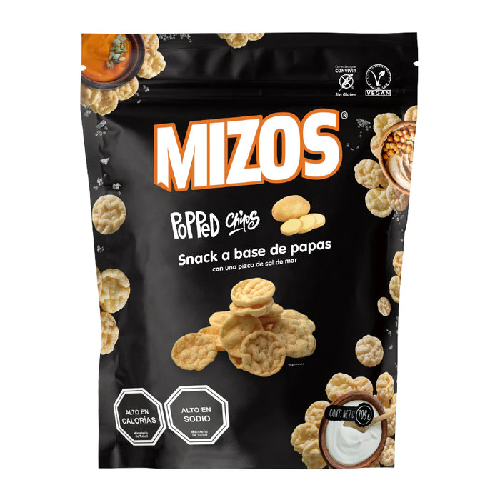 Snack Mizos Popped de Papas con Sal de Mar 105gr