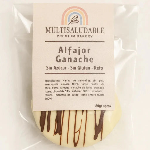 Alfajor de Blanco Ganache Keto Multisaludable 80 gr