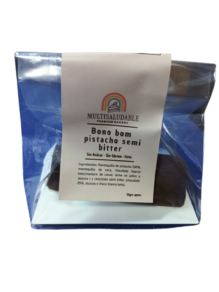 Bon o Bom Pistacho Semi Bitter Keto Multisaludable 55 gr