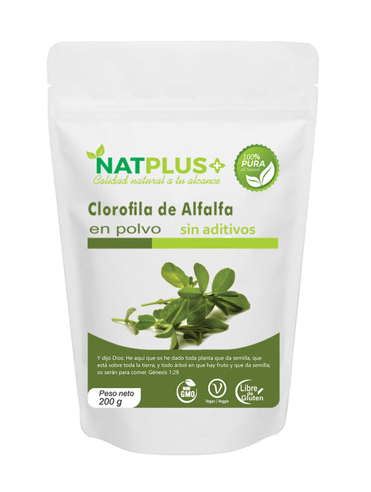 Clorofila de Alfalfa en Polvo de Natplus 200 gr