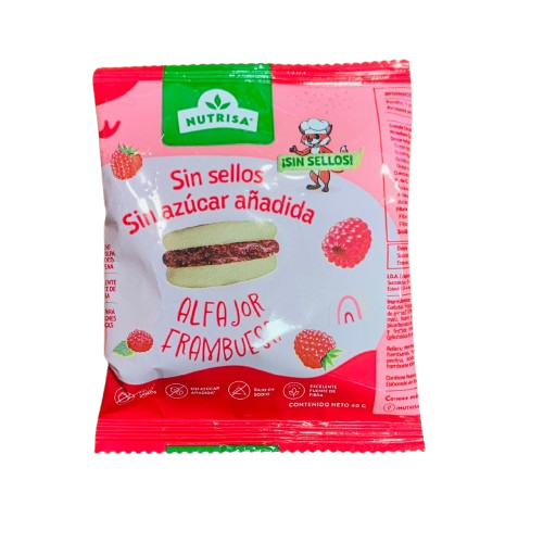 Alfajor de Frambuesa Sin Azúcar de Nutrisa 40 gr